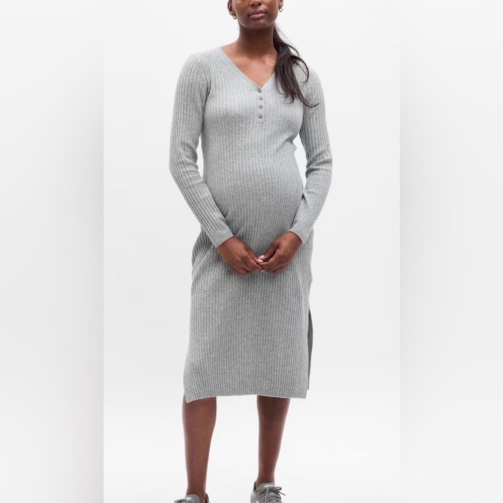 GAP Maternity Dress, Size L, Grey Melange, Used several times, Perfect condition